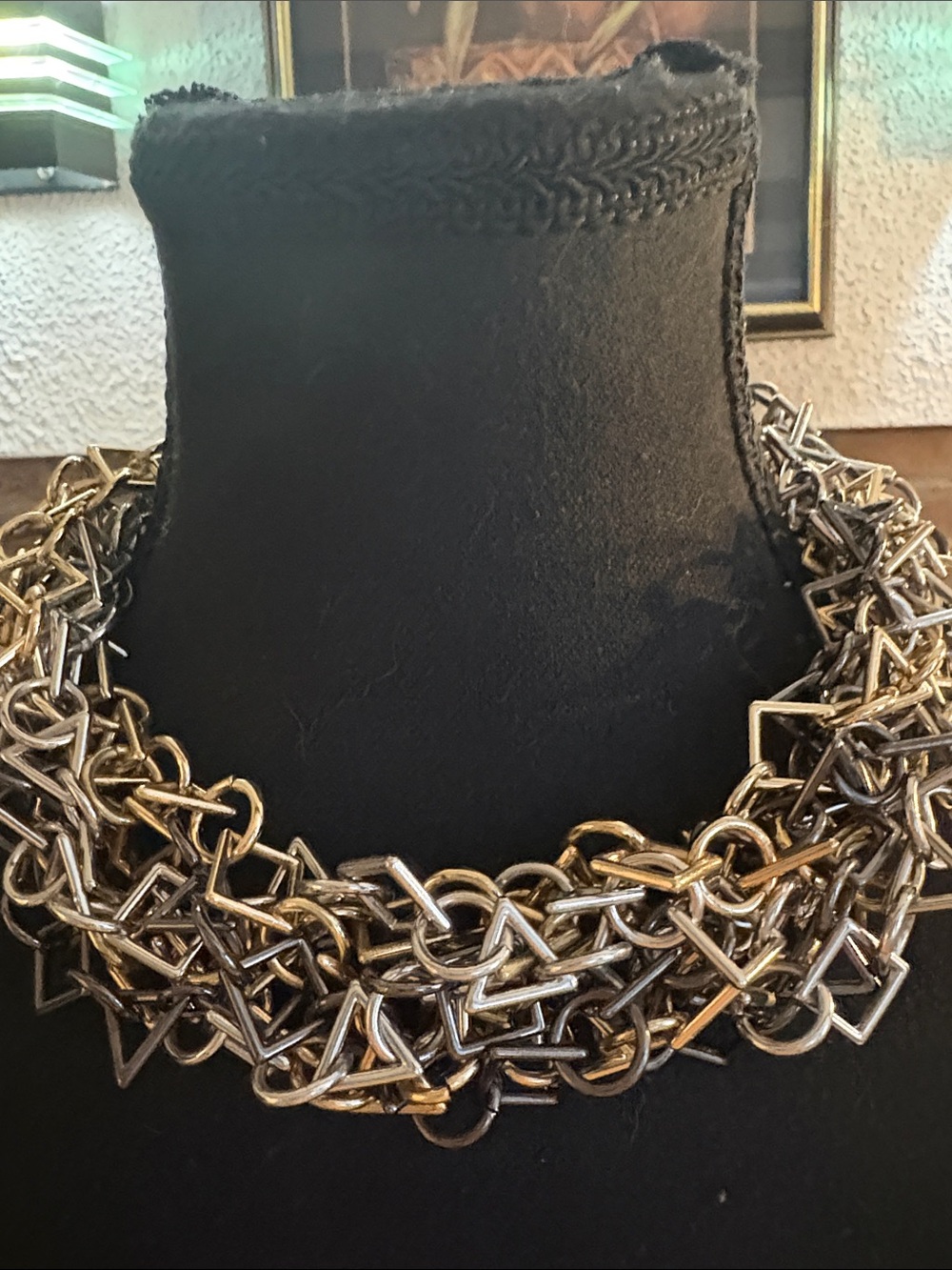 Zara Chunky Multi-Link Necklace in Gold and Silver Tones